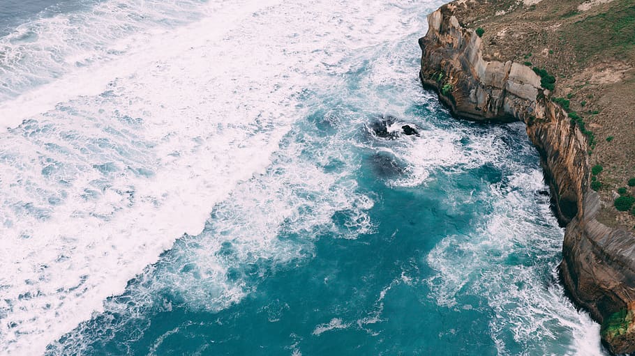 ocean waves, water, nature, texture, pattern, highland, coast HD wallpaper