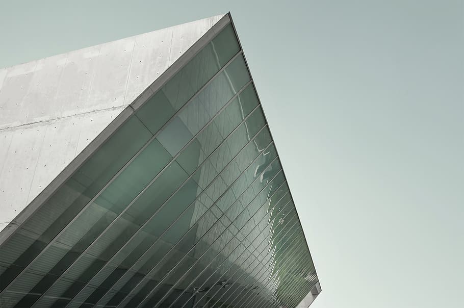 curtain wall building, office building, architecture, urban, town HD wallpaper