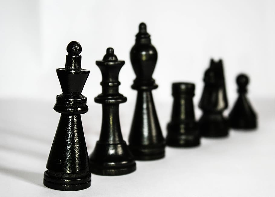 Black Chess Piece, board game, macro, strategy, leisure games HD wallpaper