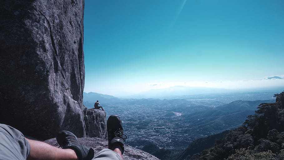 brazil, pico do papagaio trail, real people, leisure activity, HD wallpaper