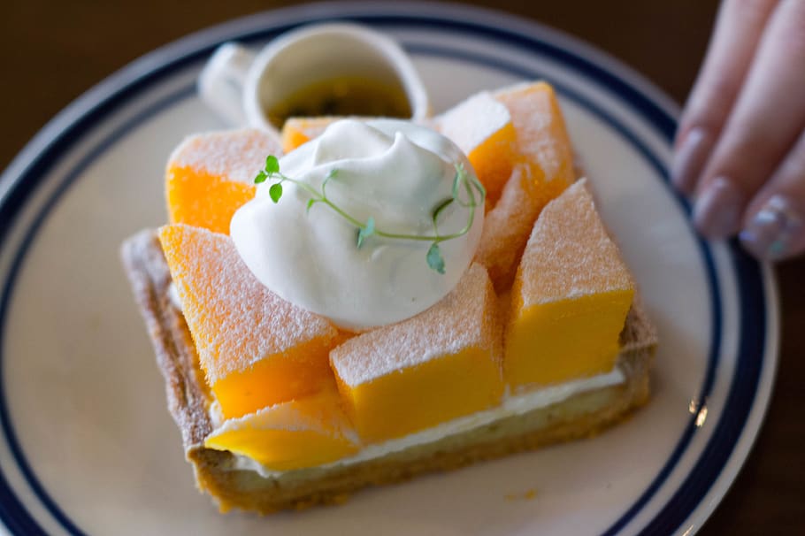 taiwan, 暗室微光, mango, cake, cakes, sweet, dessert, food HD wallpaper