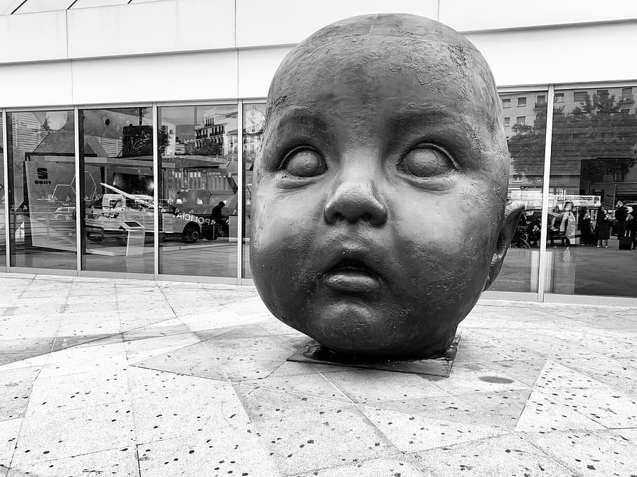 head, human, person, art, sculpture, face, transportation, bus HD wallpaper