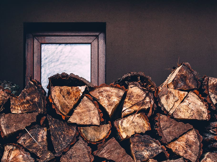 wood, lumber, log, stack, timber, firewood, no people, wood - material HD wallpaper
