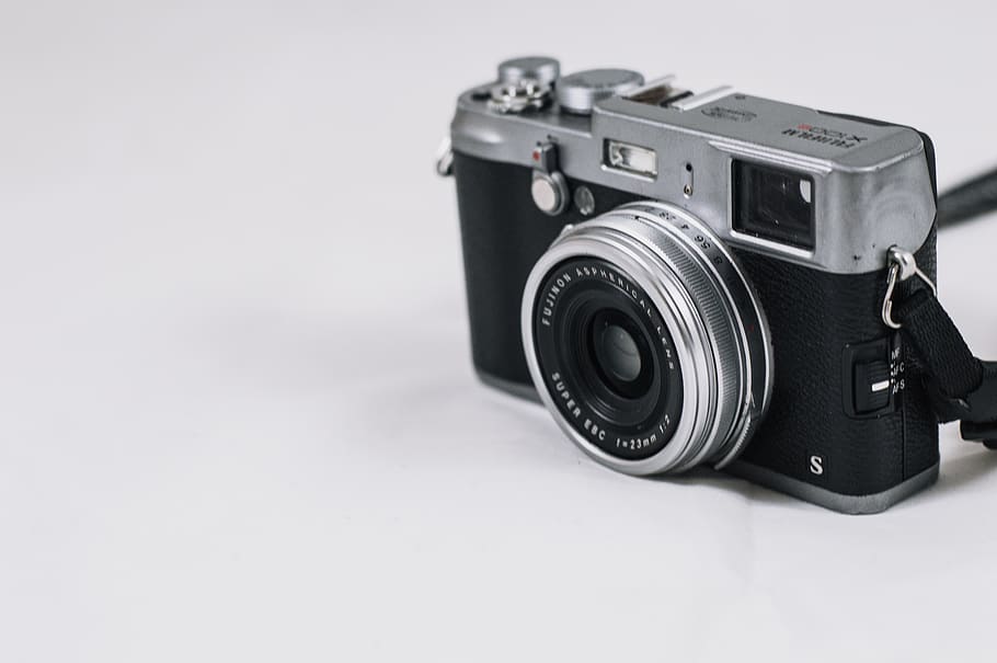 Black and Silver Film Camera, analog, Analogue, aperture, classic, HD wallpaper