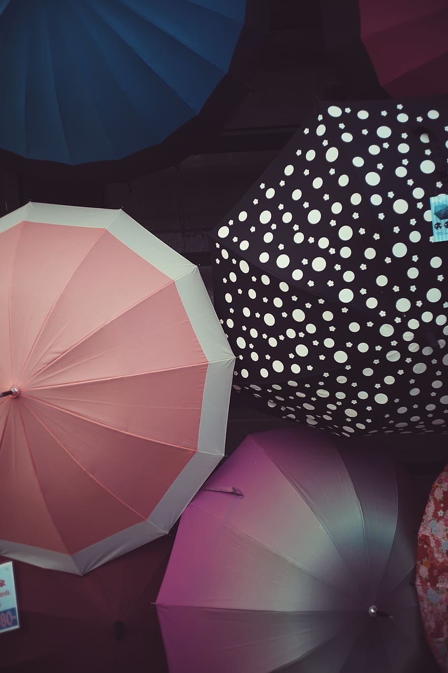 japan, umbrella, colours, pattern, weather, rain, protection HD wallpaper