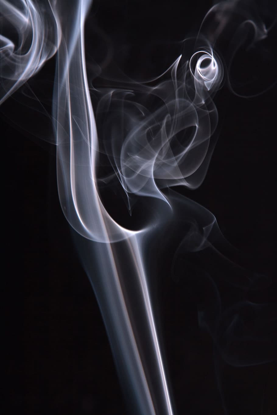 smoke, background, black, white, graphic, hot, isolated, curve HD wallpaper