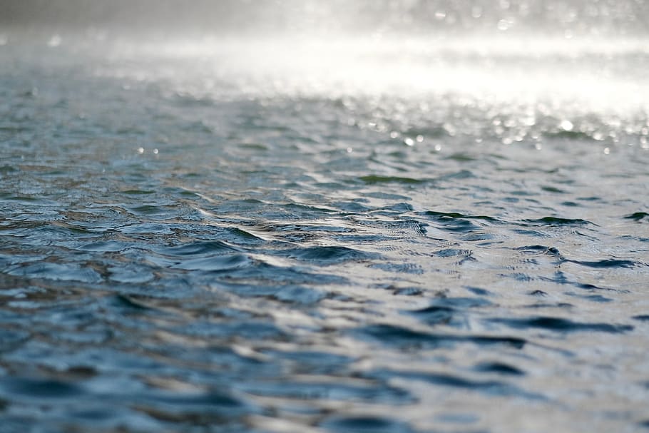 water, waves, rain, blue, fountain, water drop, background HD wallpaper