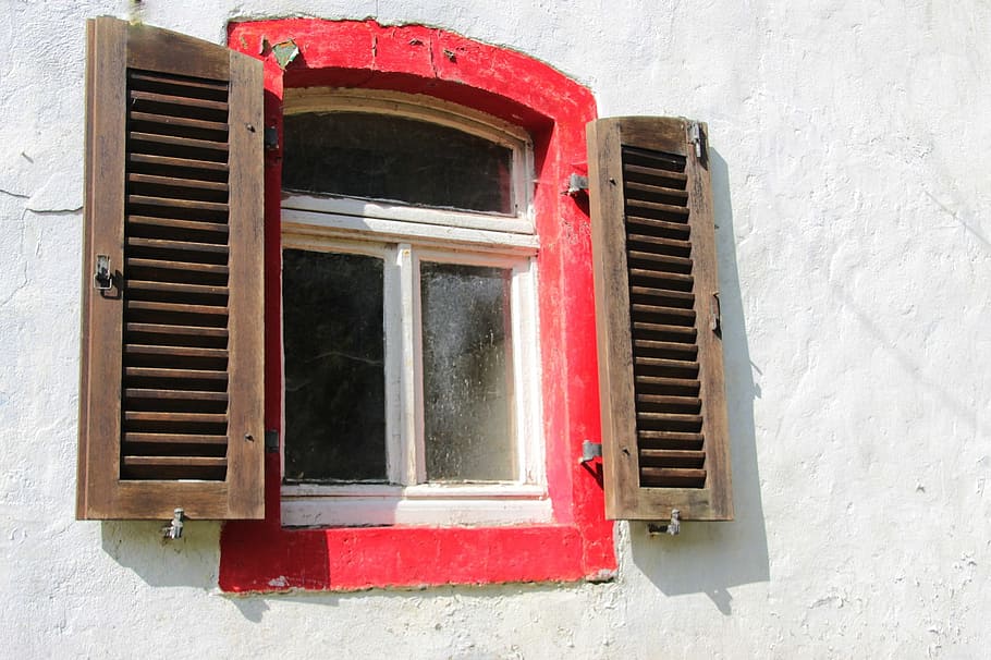 old, window, open, shutters, house, construction, architecture HD wallpaper