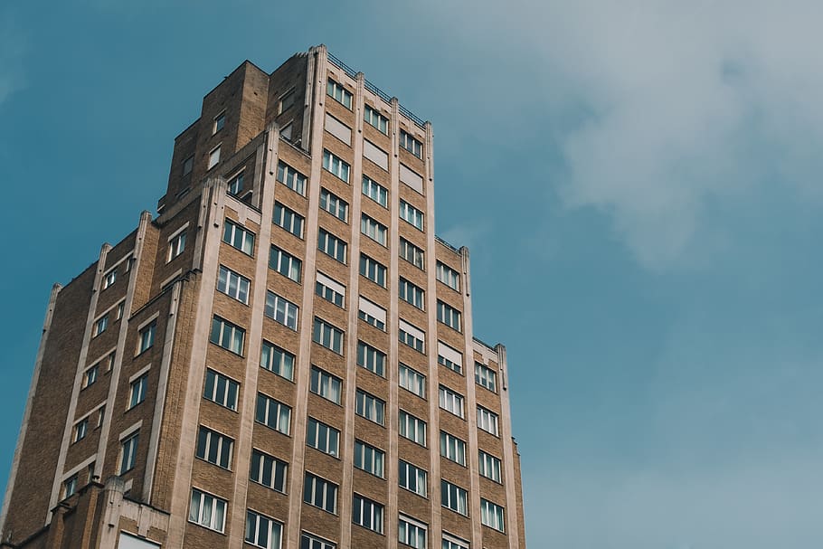 Low Angle Photography of High-rise Building, architectural design HD wallpaper