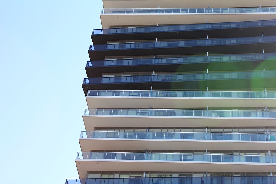 town, high rise, city, urban, building, apartment building HD wallpaper