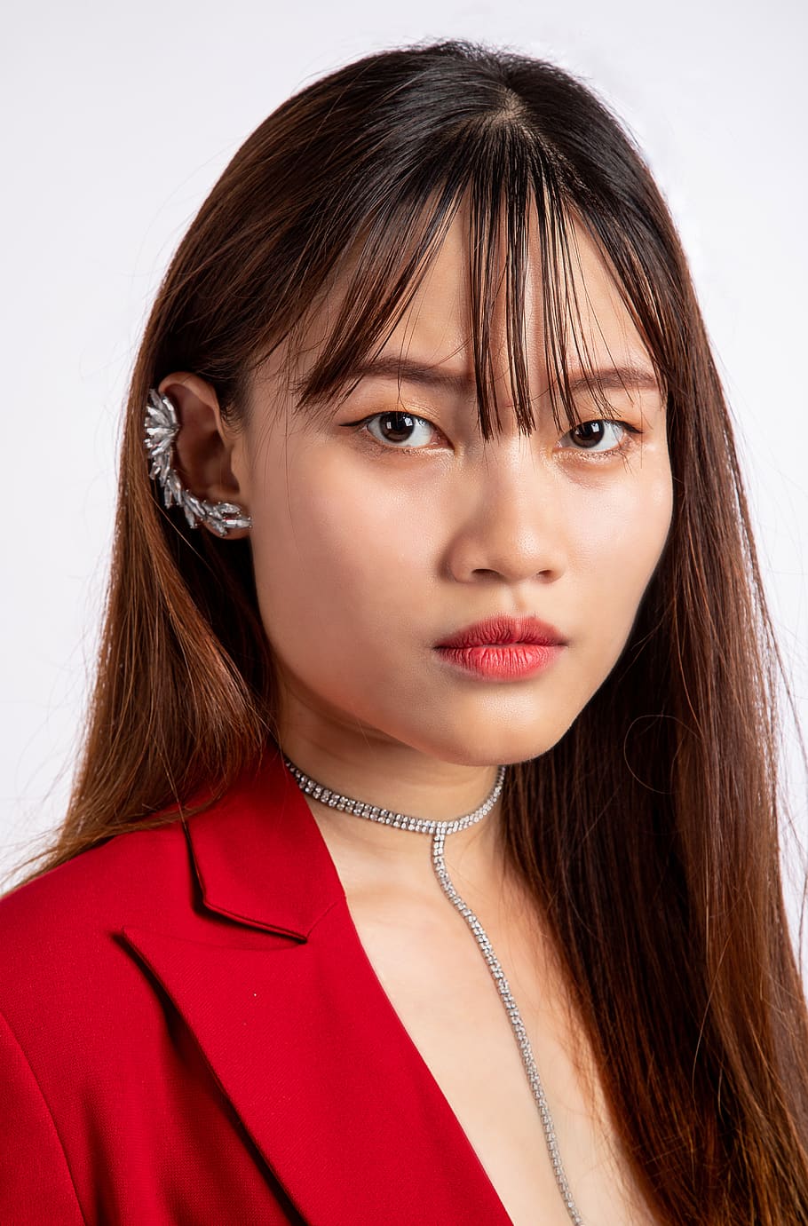 Woman Wearing Necklace and Earring, attractive, beautiful, beauty HD wallpaper