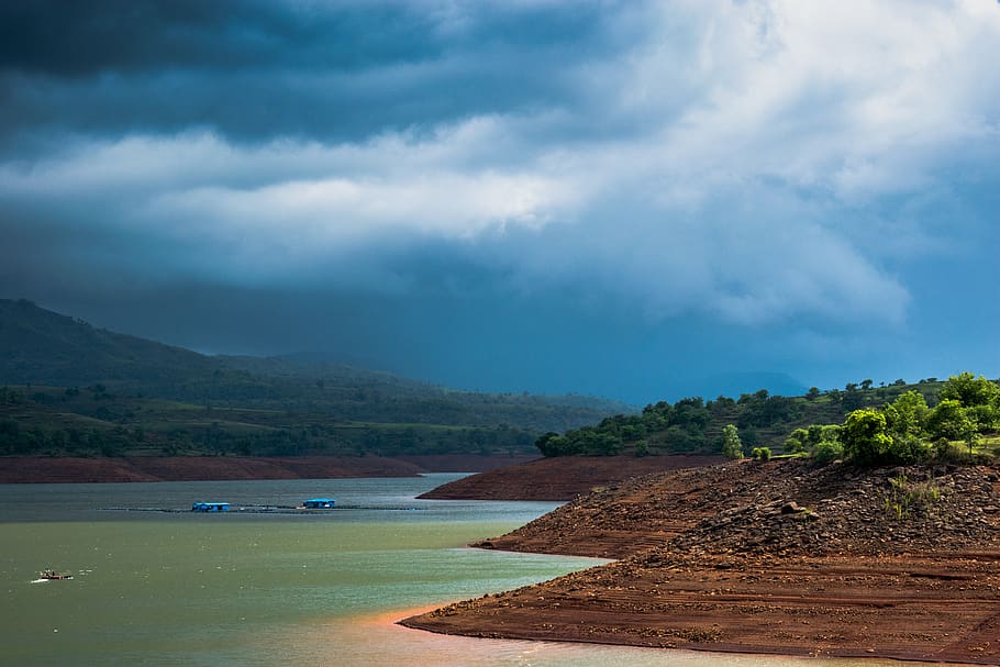 outdoor, thunder, cloudy, cloud - sky, water, scenics - nature HD wallpaper