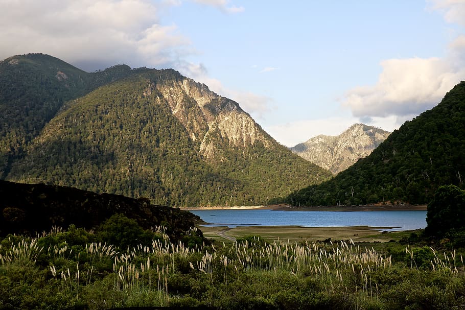 chile, conguillío, volcán, volcano, mountain, water, beauty in nature HD wallpaper