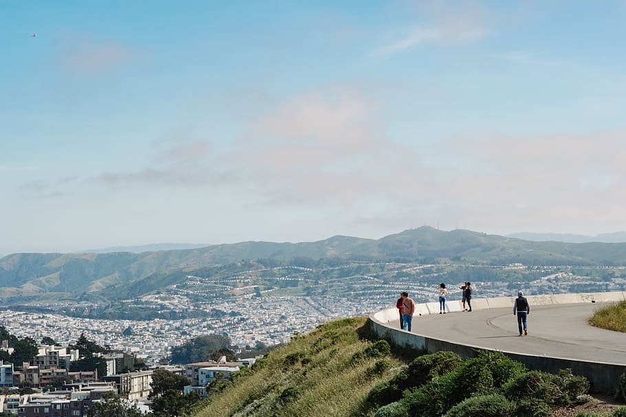 people over looking mountains during daytime, twin peaks, united states HD wallpaper
