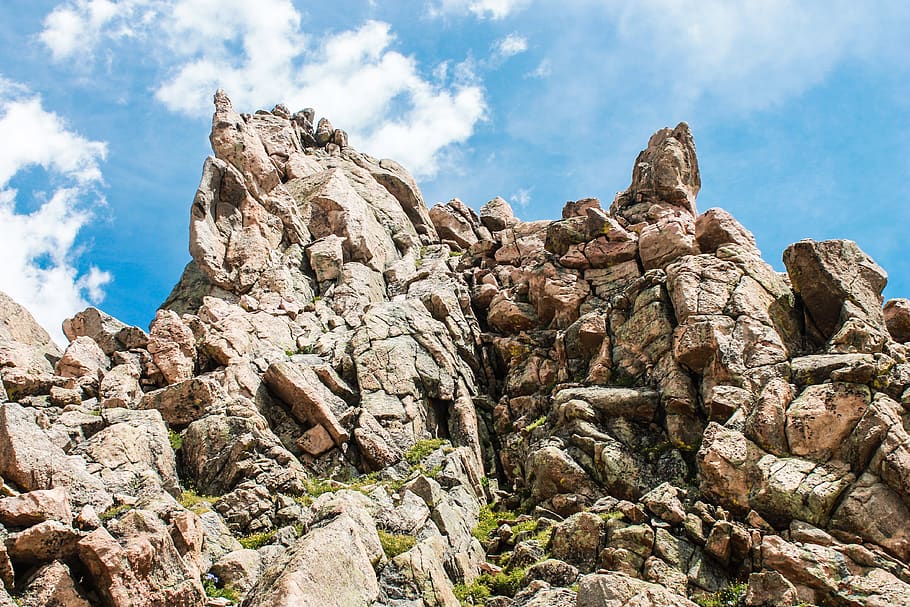 mountain, colorado, hiking, climbing, sky, rock, rock - object HD wallpaper