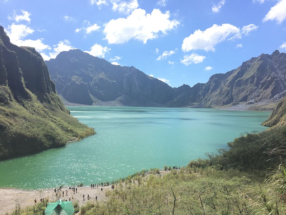 philippines, botolan, mount pinatubo, volcano, nature, water, HD wallpaper