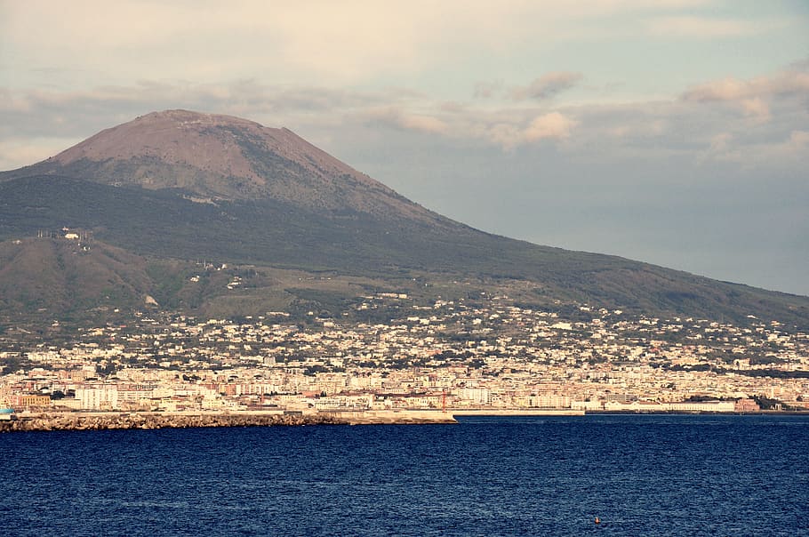 naples, italy, sea, vesuvius, landscape, tourism, city, trip HD wallpaper