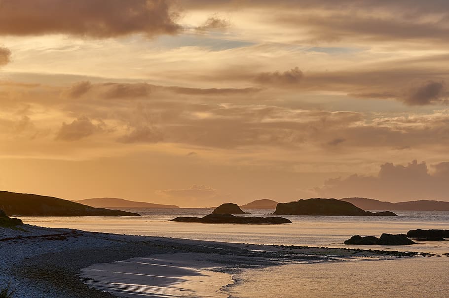 ireland, coast, sea, landscape, water, nature, ocean, rock HD wallpaper