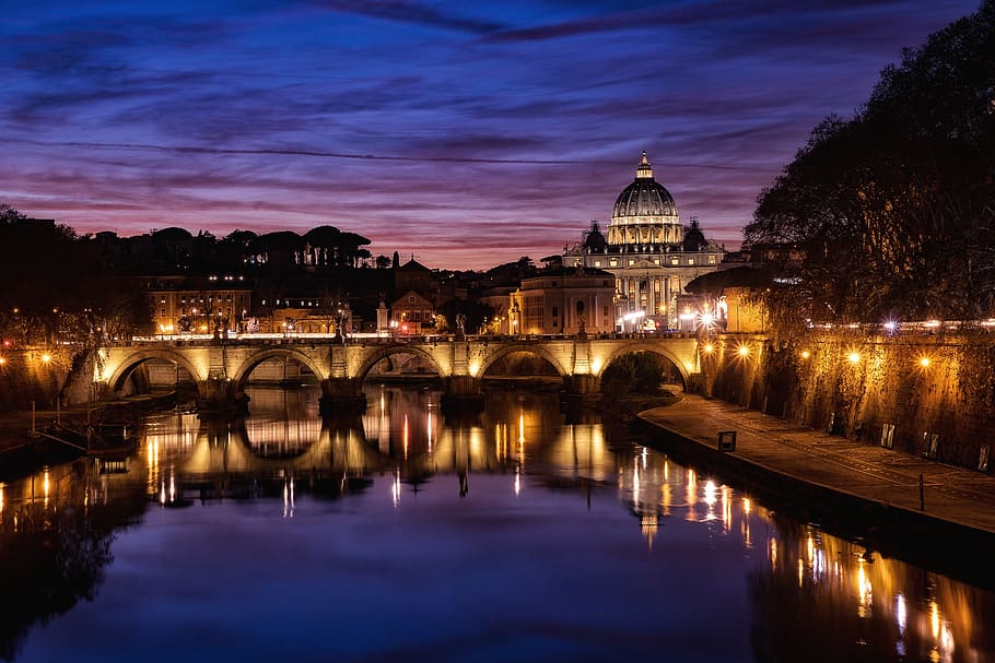 vatican city, illuminated, built structure, building exterior HD wallpaper