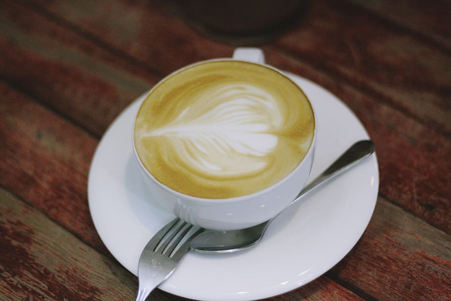 coffee, latte, cafe, coffee - drink, saucer, food and drink HD wallpaper