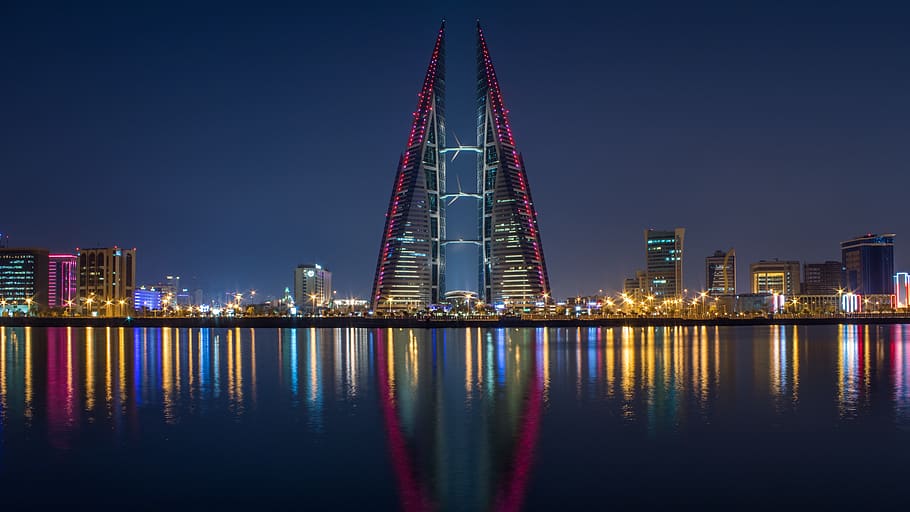 buildings at night, architecture, city, built structure, building exterior HD wallpaper