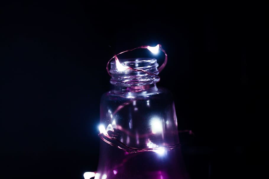 desktop, wallpaper, dark, bulb, lights, fairy lights, lightbulb HD wallpaper