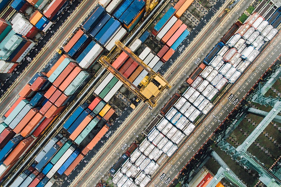 container, van, export, travel, cargo, wharf, block, transportation HD wallpaper