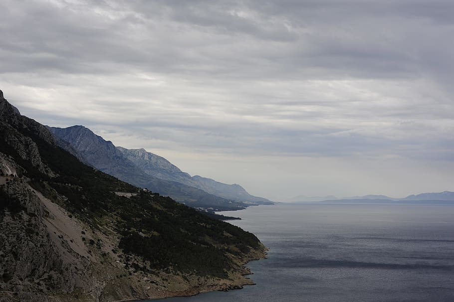 blue, cloudy, editor's pick, gray, hills, landscapes, mountains HD wallpaper