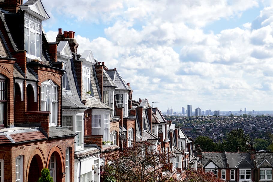 london, suburb, houses, apartments, residential, edwardian, HD wallpaper