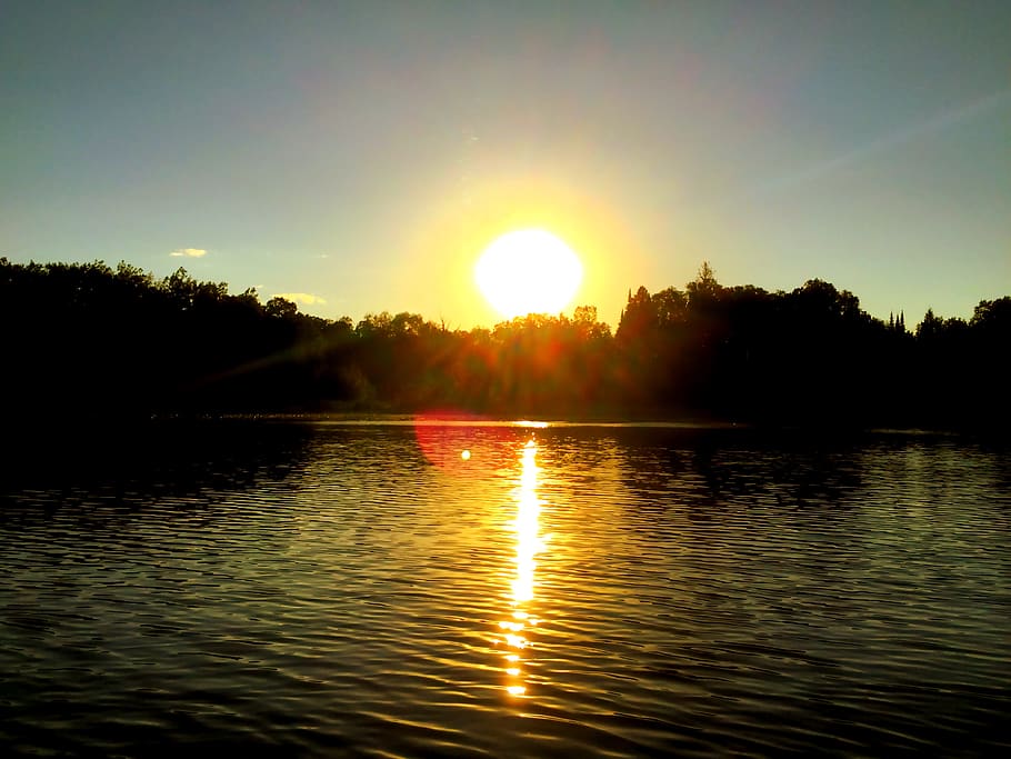 lake, slater, sunset, water, sky, reflection, beauty in nature HD wallpaper