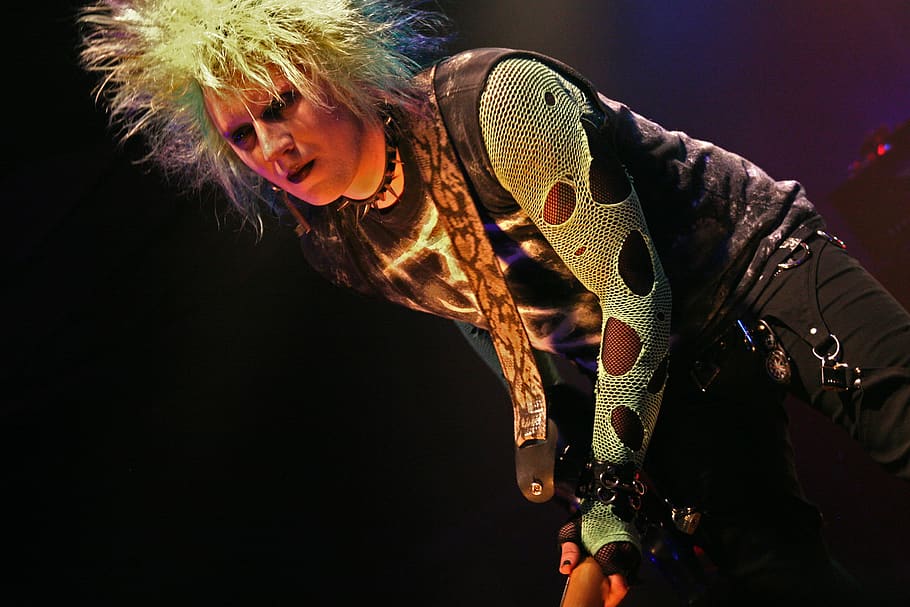 germany, leipzig, gothic, concert, guitar player, one person HD wallpaper