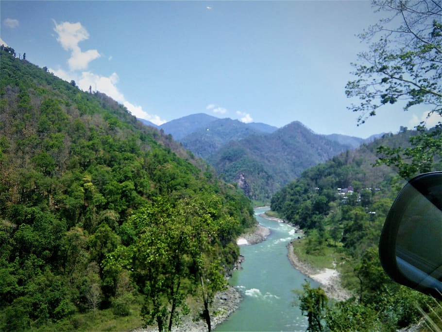 india, kalimpong dansong forest, nh10, lakes, rivers, tree, HD wallpaper