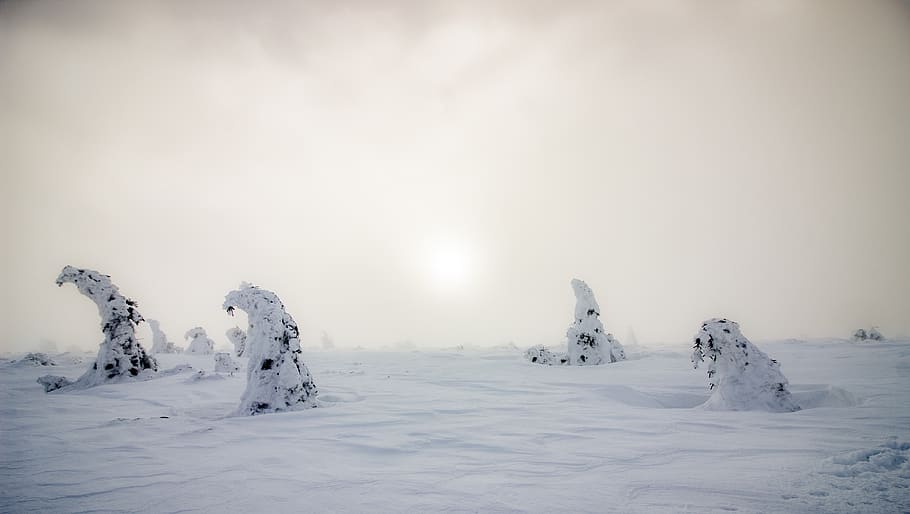 icy surface, nature, outdoors, snow, winter, sky, weather, storm HD wallpaper