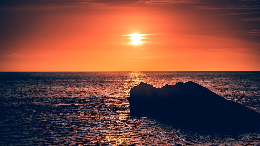 biarritz, france, biarritz grande plage promenade, ocean view, HD wallpaper