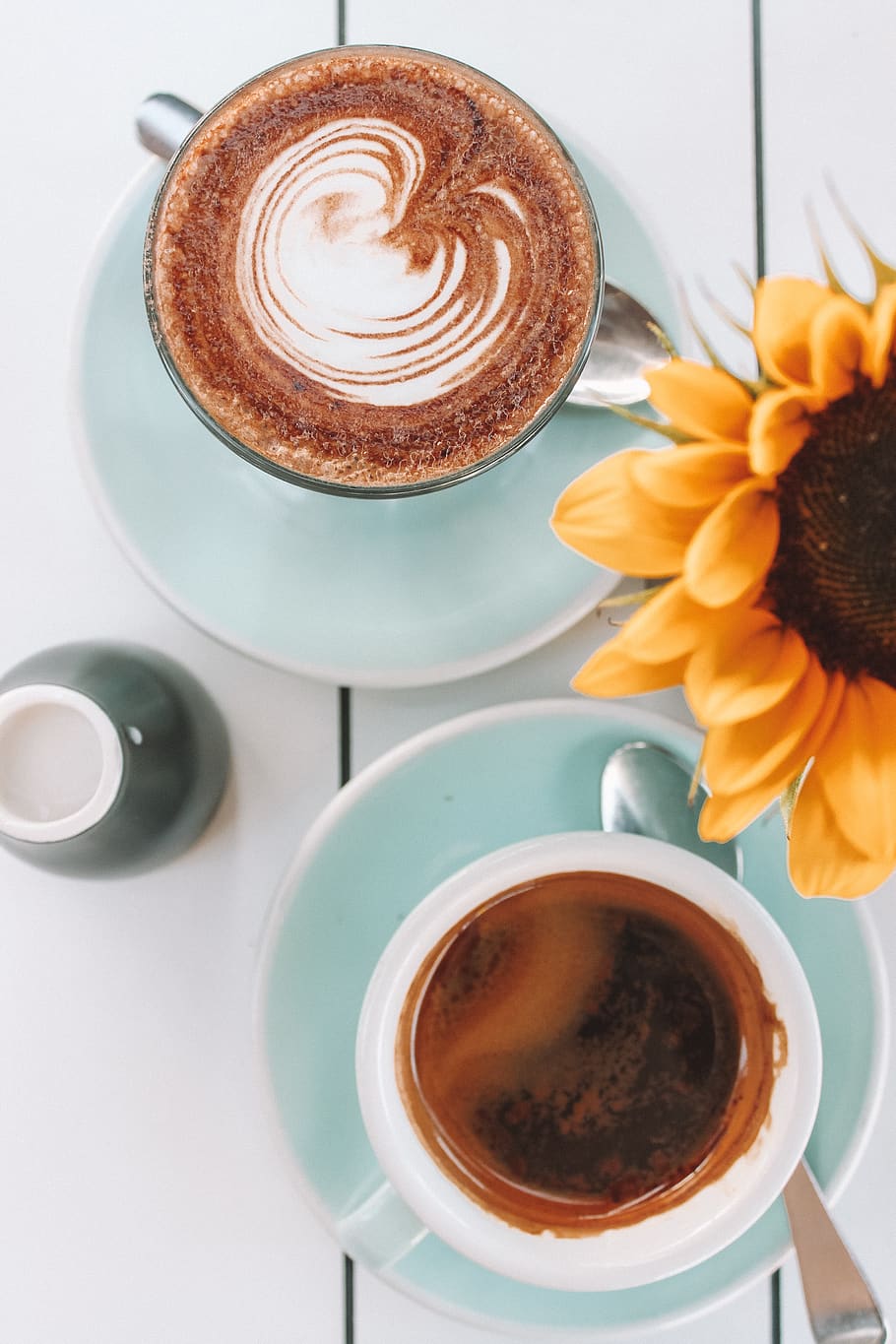 two cups filled with coffee, drink, food and drink, coffee - drink HD wallpaper