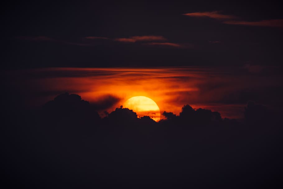 sunset wallpaper, slovenia, kobarid, krn, nature, outdoors, red sky HD wallpaper
