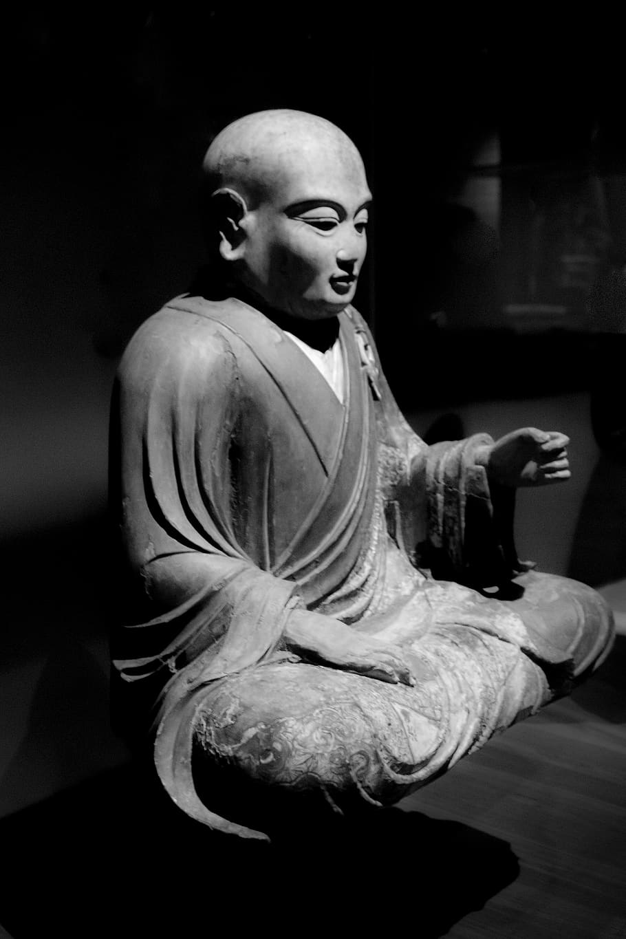 france, lyon, musée des confluences, museum, statue, buddha, HD wallpaper
