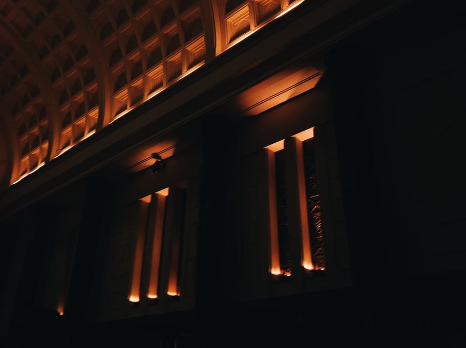 modern, museum, orange, old, light, warm, iphone 4, architecture HD wallpaper