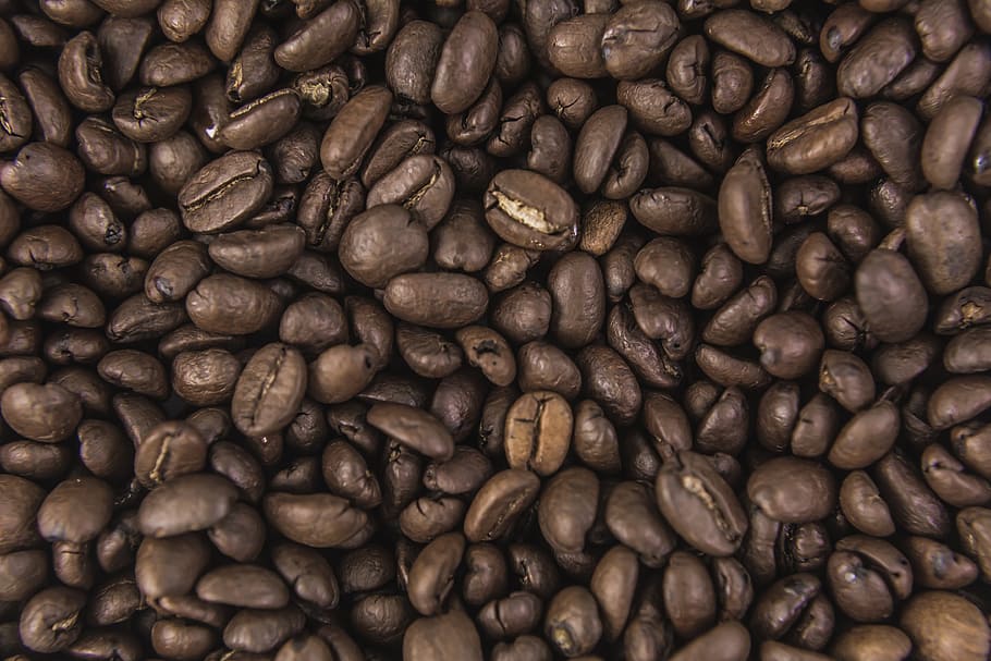 Coffee Beans From Above Photo, Textures, coffee - drink, roasted coffee bean HD wallpaper