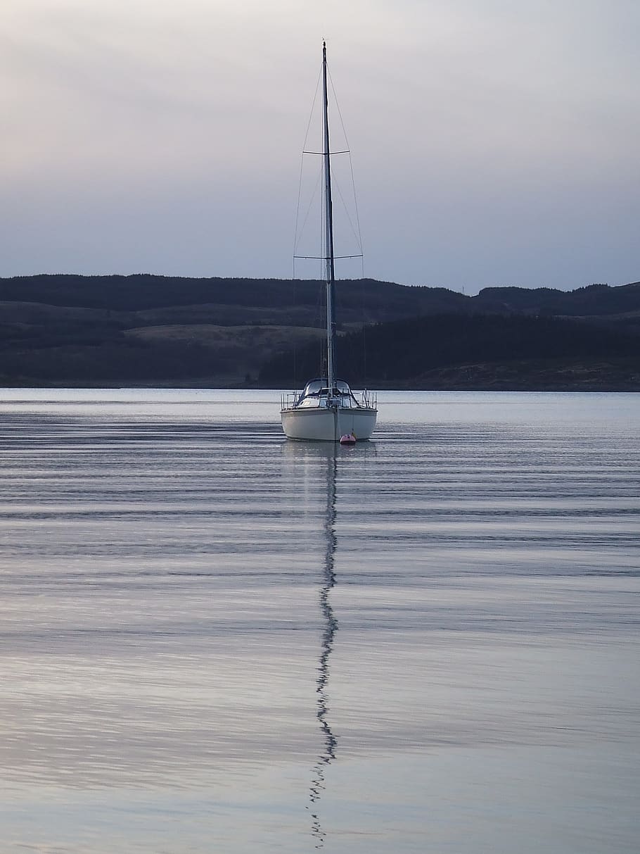 water, sea, travel, sky, watercraft, scotland, argyll, sailing boat, HD wallpaper