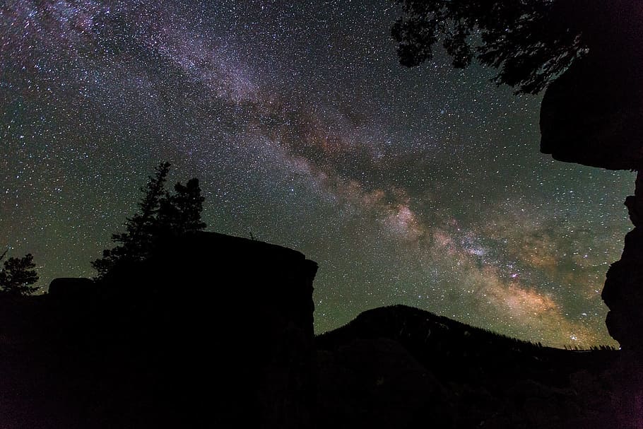 milky, way, night, nature, lunar, space, galaxy, star - space HD wallpaper