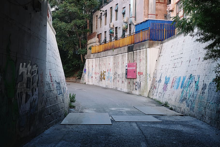 tunnel, graffiti, graffitiart, built structure, architecture HD wallpaper