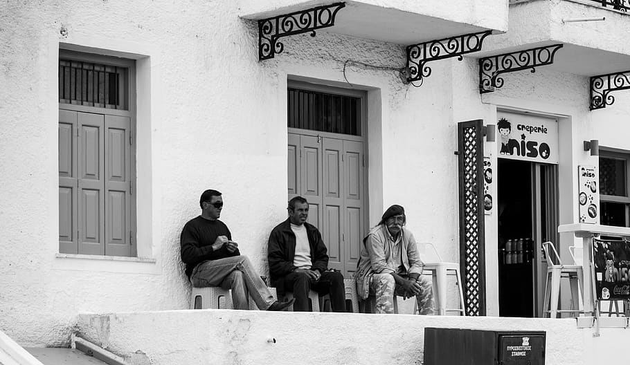 greece, man, day, group of people, architecture, building exterior HD wallpaper