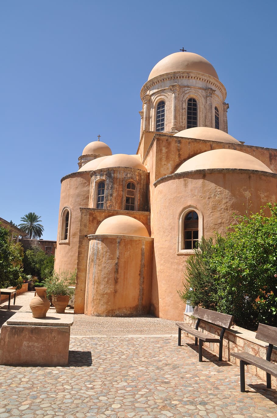 monastery, old, greece, crete, historically, masonry, middle ages HD wallpaper