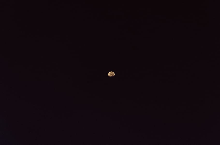 moon, sky, night, copy space, no people, tranquil scene, tranquility HD wallpaper