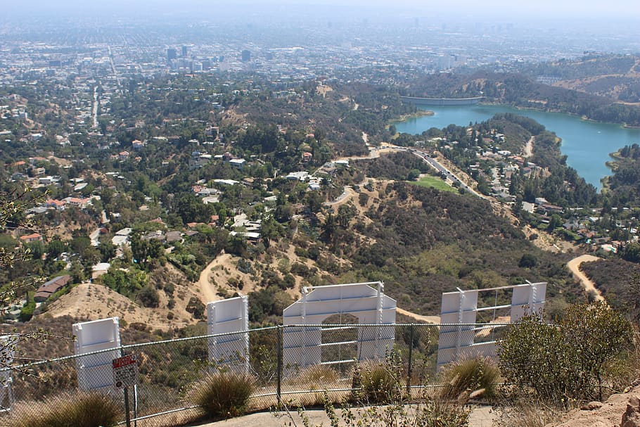 los angeles, hollywood sign, united states, trail, california