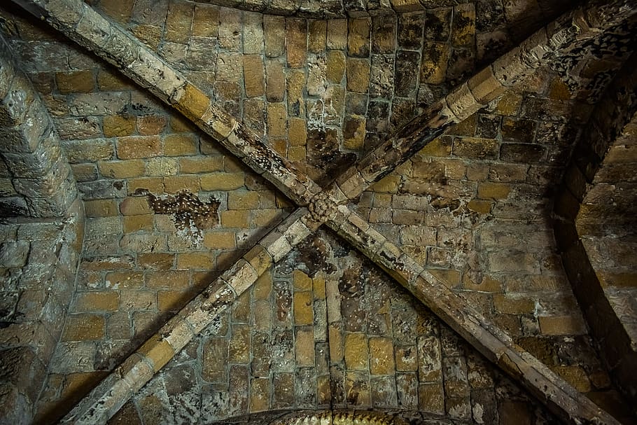 ceiling, stone, cyprus, kiti, panagia angeloktisti, unesco world heritage HD wallpaper