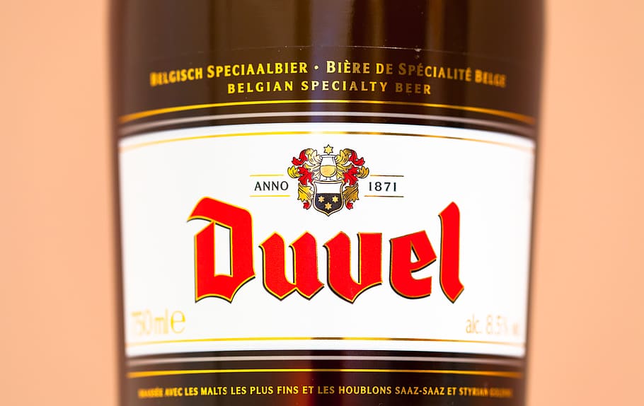 Duvel labeled bottle, beverage, drink, alcohol, liquor, beer HD wallpaper