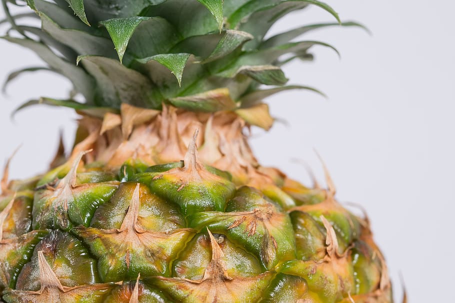 close up, fresh, pieapple, fruit, food, tasty, healthy, green HD wallpaper