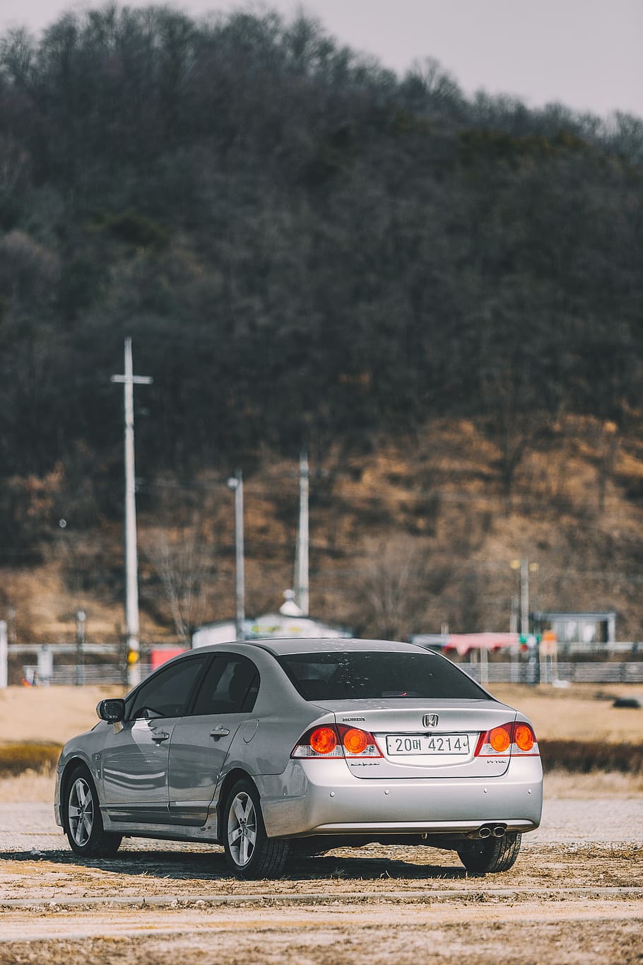 gray sedan parked outside, vehicle, automobile, transportation HD wallpaper